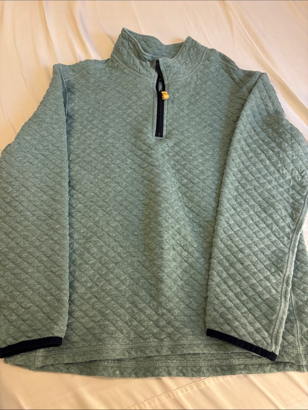 Crewcuts Quilted Half-Zip Pullover in Sage